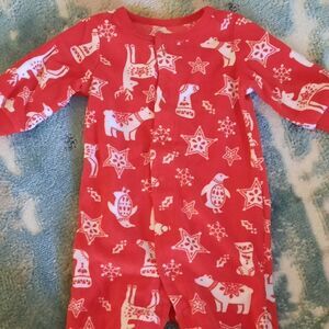 Holiday fleece onesie 